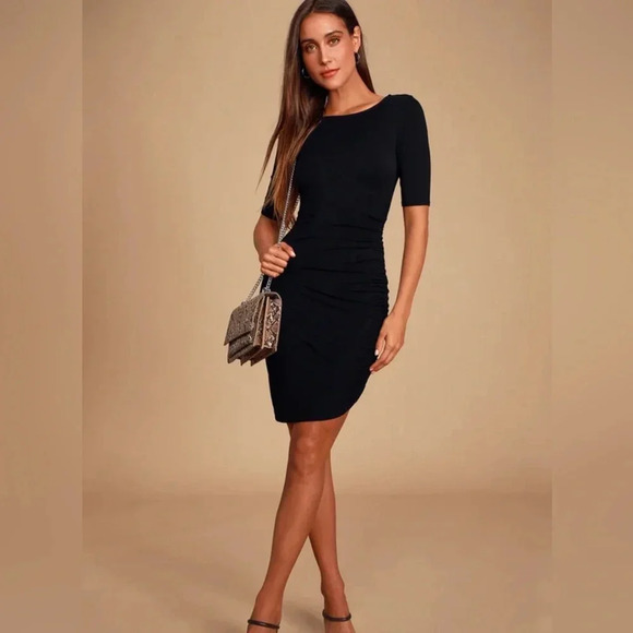 LULU’S Steal Your Attention Black Bodycon Dress - Picture 3 of 9
